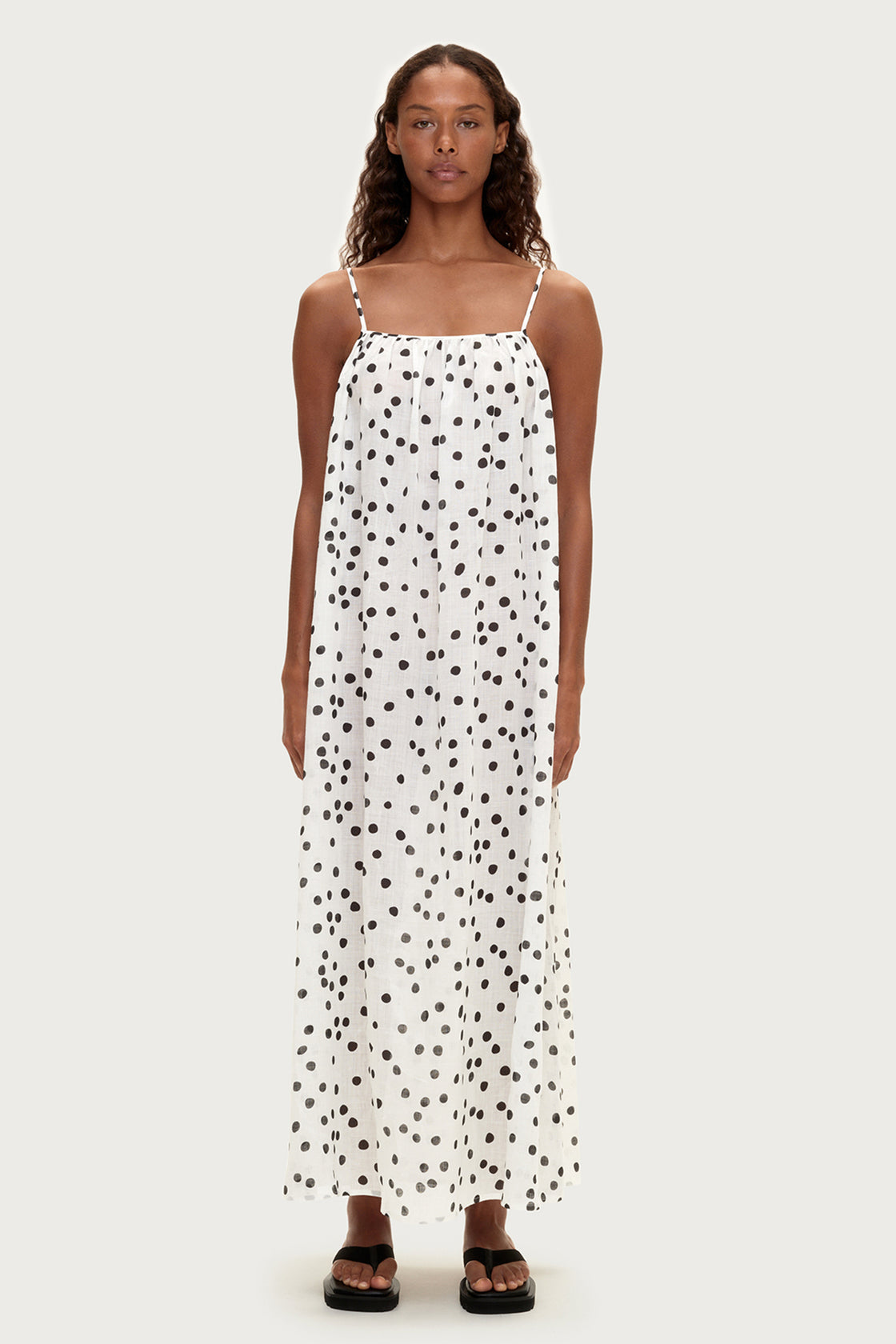 ワンピース HOLIDAY RAMIE SUMMER DRESS Signature Ramie Dress Black Spot – Ophelia Swimwear