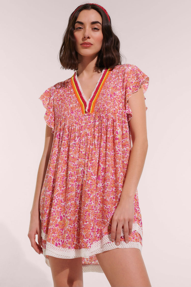 Ophelia's Bishop Sleeve Coral Blouse  Anastasia's Coral Wrap Mini Skirt (Shipped on 29/5/2026)